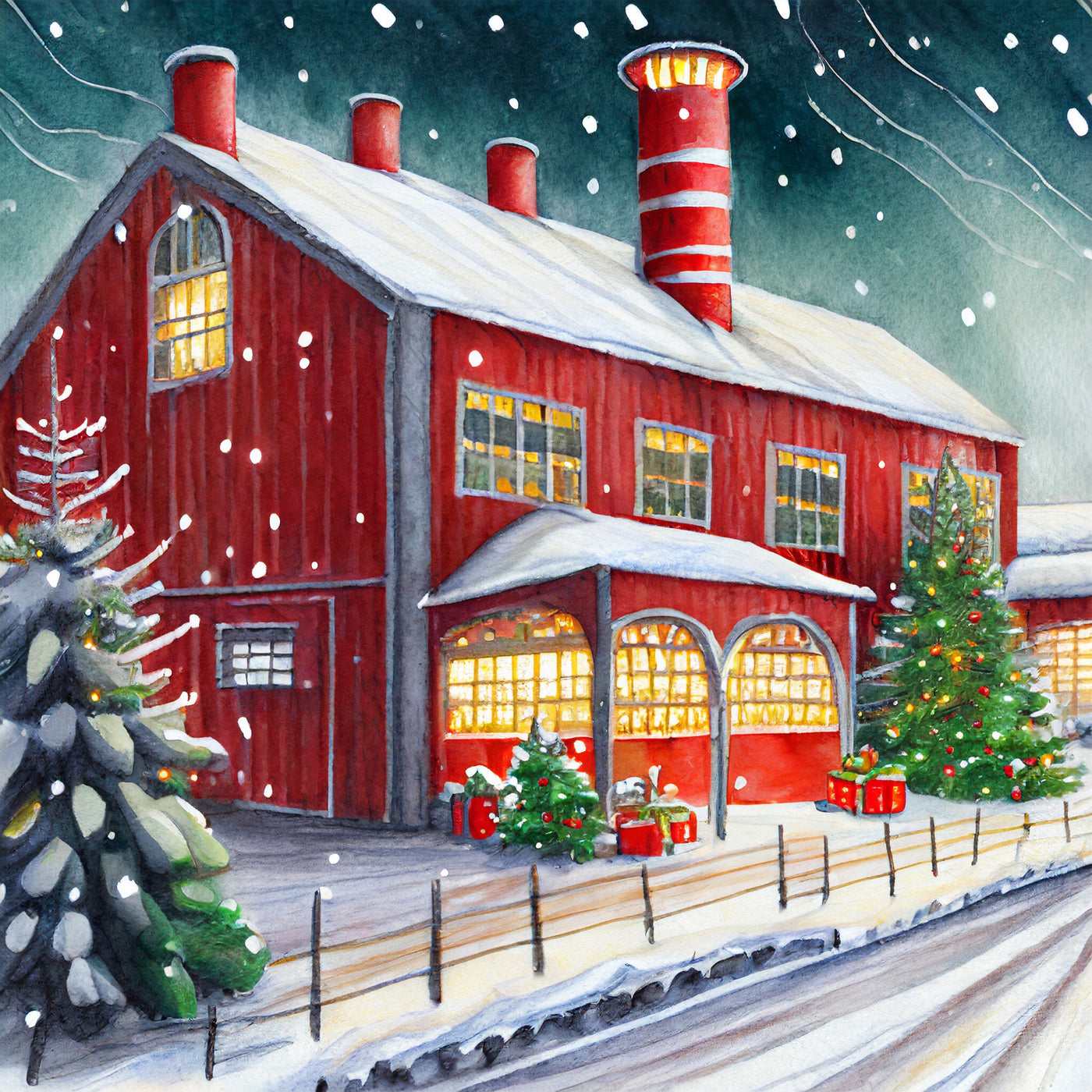En bild på ett mysigt varuhus i juletid