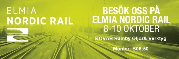 Inbjudningsbild till ELMIA Nordic Rail 2019, ROVAB